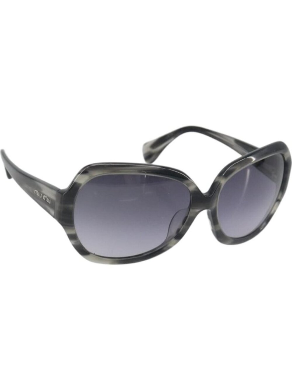 Miu Miu Sunglasses Plastic Black Silver